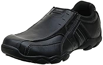 【中古】【輸入品・未使用】Skechers Men's Diameter-Nervesスリップオンローファー、ブラックレザー、9.5 M