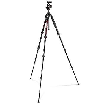 【中古】【インポート品・未当て嵌める】Manfrotto Befree アドバンストトラベルアル三脚 どんぶり鉢頭顱付き添い人(捩じり鍵を掛ける、赤いこと)
