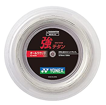 【中古】【インポート品・未当て嵌める】ヨネックス(YONEX) バドミントン ストリングス 強チタン (0.70粍) BG65T-2 白いこと 渦巻形200m