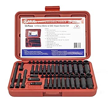 【中古】【輸入品・未使用】Genius Tool 55 Piece 1/4 Inch Drive Impact Socket Set GNSTF255MS by Genius Tool