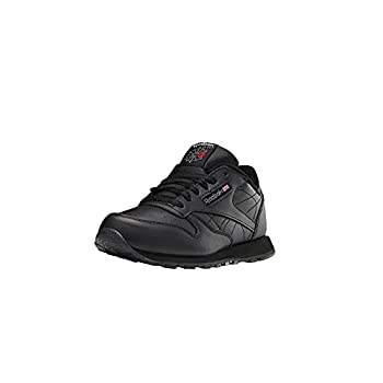 【中古】【インポート品・未当て嵌める】Reebok リトルちびっ子/ビッグキッドクラシックレザースニーカー、黒いこと、7 M US ビッグちびっ子