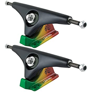 【中古】【インポート品・未当て嵌める】Gullwing Charger 9.0 Black/Rasta Skateboard Trucks (Set Of 2) by Gullwing