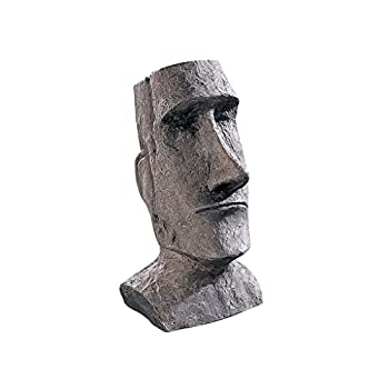 【中古】【輸入品・未使用】デザインToscanoイースター島Ahu Akiviモアイモノリスガーデン像、デスクトップ、23 cm、ポリレジン、グレーストーン