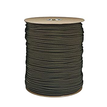 【中古】【輸入品・未使用】1000' Foot OD Olive Drab Green Parachute Cord Paracord Type III Military Specification 550 by The US Military Manufacturer