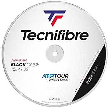 【中古】【インポート品・未当て嵌める】テクニファイバー(Tecnifibre) BLACK CODEゲージ 1.28粍渦状文200m TFR505