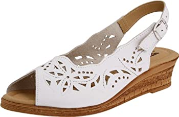 【中古】【インポート品・未当て嵌める】[Spring Step] Women\u0027s Orella Slingback Sandal%ｶﾝﾏ%White%ｶﾝﾏ%40 EU/9 M US