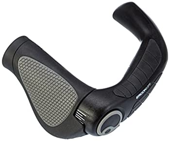 【中古】【輸入品・未使用】Ergon GP5 エルゴノミック ロックオン 自転車ハンドルバーグリップ 拡張バーエンドサポート グリップシフト互換性 ハイブリッドバイク用 S ブラ
