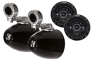【中古】【輸入品・未使用】Kicker ブラック ミニ ウェイクタワー エンクロージャ Kicker 4インチ DSC スピーカー