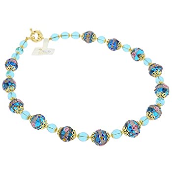 【中古】【輸入品・未使用】GlassOfVenice ムラーノガラスネックレス ベネチア アクア