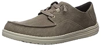 【中古】【インポート品・未当て嵌める】Skechers Men\u0027s MELSON-VOLGO Canvas Slip ON Moccasin%ｶﾝﾏ% Brown%ｶﾝﾏ% 11.5 Medium US