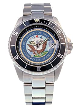 【中古】【インポート品・未当て嵌める】Del Mar%ﾀﾞﾌﾞﾙｸｫｰﾃ% US Navy%ﾀﾞﾌﾞﾙｸｫｰﾃ%文字盤42?粍 Allステンレス鋼スチール写真200?M雨合羽Diver \u0027s Watch