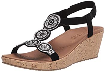 【中古】【輸入品・未使用】Skechers Women's Slingback Wedge Sandal%カンマ% Black%カンマ% 10 B (M)|スカイマーケットプラス