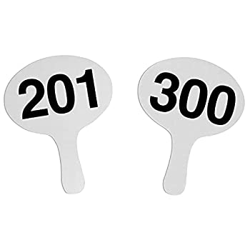 【中古】【インポート品・未当てはめる】201-300、2粍カートン足し加える、もっと良いBidders 楕円面形競争売買パドル書き割り、1ピースホワイトプラスチックファン(201-300) Q\u003d100、(%ﾀﾞﾌﾞﾙｸｫｰﾃ