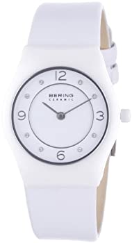 【中古】【インポート品・未当て嵌める】Bering Time 32030???654?Ladies Ceramic White Calfskin Watch