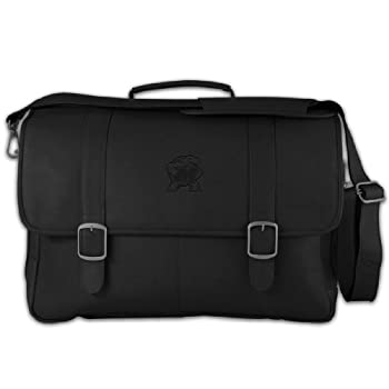 【中古】【輸入品・未使用】NCAA Maryland TerrapinsブラックレザーPorthole Laptopブリーフケース|スカイマーケットプラス