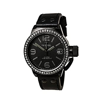 【中古】【輸入品・未使用】TW SteelユニセックスCanteen Black Genuineレザーブラックダイヤル｜スカイマーケットプラス