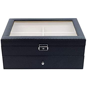 【中古】【輸入品・未使用】12サングラスケースwith Drawer Extra Largeブラックカーボンファイバー