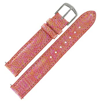 【中古】【輸入品・未使用】Hadley Roma lsil102?15?mmコーラルGenuine Java Lizard Watchバンド女性用｜スカイマーケットプラス