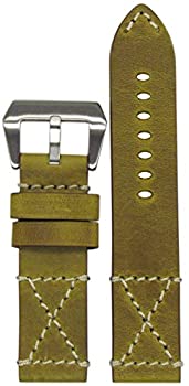 【中古】【輸入品・未使用】26?mm XL Panatime Desert dweller ' X ' goldenヴィンテージGenuineレザーWatch Band withホワイトステッチ26?/ 26?135?/ 85