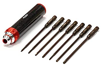 【中古】【輸入品・未使用】Integy RC Model Hop-ups C24868RED QuickPit Spring Steel Allen Hex (7) Wrench Set w/Carbon Fiber Handle|スカイマーケットプラス