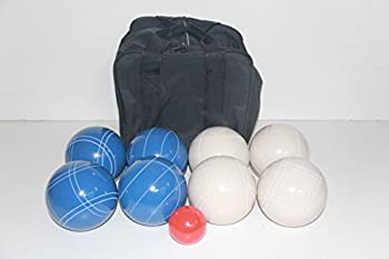 【中古】【輸入品・未使用】プレミアム品質 イタリア/アメリカ製 110mm EPCO ボッチェセット ブルーとホワイトのボールとブラックのバッグ|スカイマーケットプラス