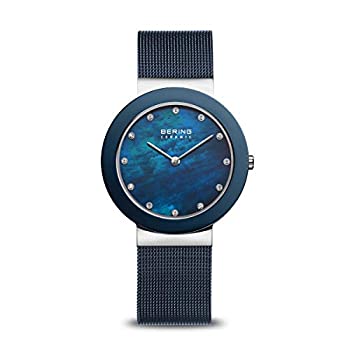 【中古】【インポート品・未当て嵌める】BERING Time レディース スリムウォッチ 11435-387 | 35粍入れもの | 陶芸寄せあわせ | ステンレススチールストラップ | 傷に揺るぎ無いサファイ