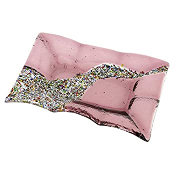 【中古】【輸入品・未使用】GlassOfVenice ムラノガラス クリムト 長方形 装飾プレート - パープル