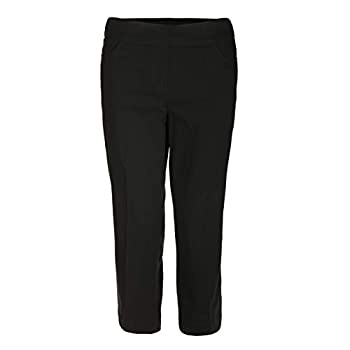 【中古】【インポート品・未当て嵌める】SLIM-SATION レディース ゴルフ 広広としたダンス楽隊 プルオン カプリパンツ 本物の向こう正面衣嚢付き添い人 2 黒いこと