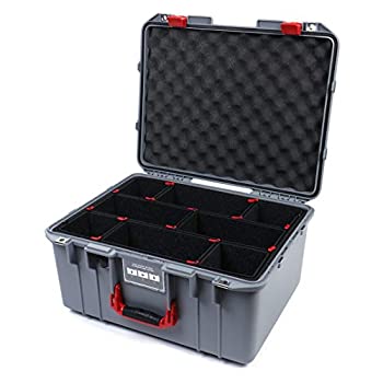 【中古】【インポート品・未当て嵌める】Pelican しろがね色\u0026赤いこと 1557 TrekPakディバイダー付き添い人 - エア湖入れもの。