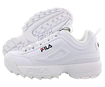 【中古】【輸入品・未使用】[フィラ] Boy's Disruptor II Sneaker (5.5 M US%ｶﾝﾏ% White/Navy/Red)