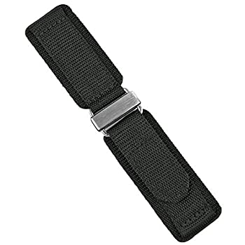 【中古】【輸入品・未使用】B & R Bands 24mm ブラック ナイロン フック N' ループ ウォッチバンド ストラップ - ステンレススチール - スモールレングス｜スカイマーケットプラス
