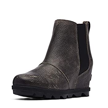 【中古】【インポート品・未当て嵌める】SOREL - レディース Joan of Arctic Wedge II チェルシー なめし革 スエードクロス アンクルブーツ%ｶﾝﾏ% Quarry 1%ｶﾝﾏ% 6 靴-その他