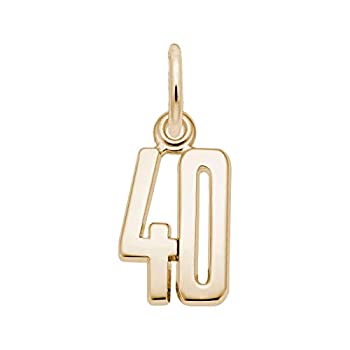 【中古】【輸入品・未使用】イエローゴールド That's My Number 40 チャーム