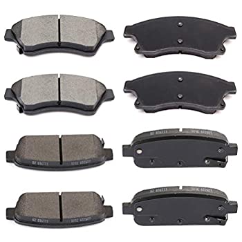 【中古】【輸入品・未使用】ECCPP ブレーキパッド 8ピース フロントリアセラミックディスクブレーキパッドキット 2012 2013 2014 2015 2016 2017 2018 シボレーソニック 201