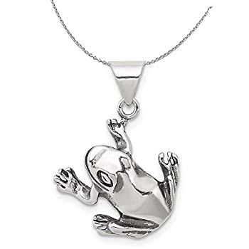 【中古】【輸入品・未使用】Black Bow Jewelry スターリングシルバー アンティーク カエル ネックレス