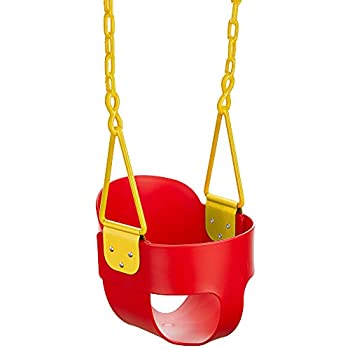 【中古】【インポート品・未当て嵌める】Squirrel Products High Back Full Bucket Toddler Swing with Exclusive Chain \u0026 Triangle Dip Pinch Protection Technology - Red 141［並行輸 キッチン用品・食器・調理器具-その他