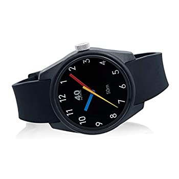 【中古】【インポート品・未当て嵌める】40N5.0BK 40NINE 第一義的43粍ウオッチ、ブラックストラップ