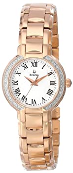 【中古】【インポート品・未当て嵌める】ブローバWomen \u0026apos;s 98r156古典派音楽ラウンドDiamond Accented Watch