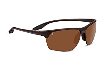 【中古】【輸入品・未使用】Serengeti Linosaスポーツサングラス、サンディングダークブラウン、極性PhDドライバー