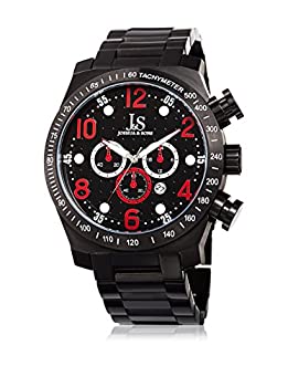 【中古】【インポート品・未当て嵌める】Joshua \u0026 Sons JX127RD クロノグラフウォッチ 黒いこと文字盤 メンズ 黒いこと ステンレス鋼スチール写真