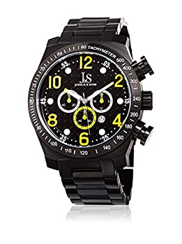 【中古】【輸入品・未使用】Joshua & Sons ブラックダイヤル メンズクロノグラフウォッチ JX127YL
