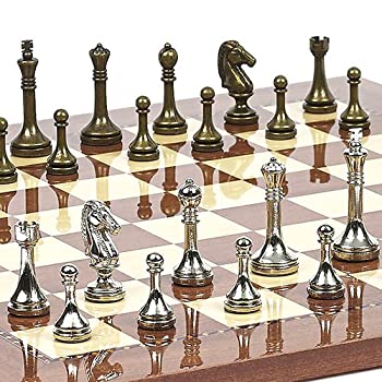 【中古】【輸入品・未使用】Astor Row StauntonメタルChessmen & Chelsea Parkチェスボードfrom Spain|スカイマーケットプラス