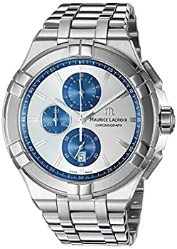 【中古】【インポート品・未当てはめる】Maurice Lacroix メンズ Aikon スイスクォーツウォッチ ステンレススチールストラップ しろがね色 20 (ひな型:人工知能学1018-SS002-131-1)