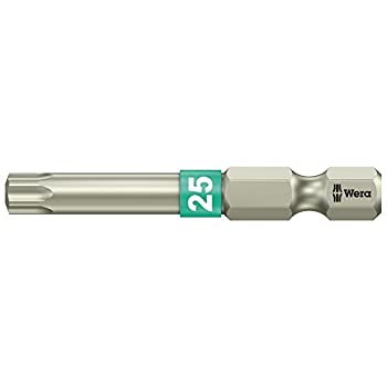 【中古】【インポート品・未当て嵌める】ステンレス鋼製Torx TX25x50粍、しろがね色用Wera 05071047001ビット3867/4