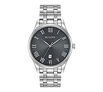 【中古】【輸入品・未使用】Bulova メンズ 40mm クラシックブラックダイヤル ステンレススチールブレスレットウォッチ|スカイマーケットプラス