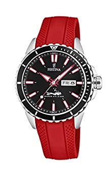 【中古】【輸入品・未使用】メンズ腕時計 Festina F20378/6 曜日/日付 ダイバー 20バー 44mm レッドラバー｜スカイマーケットプラス