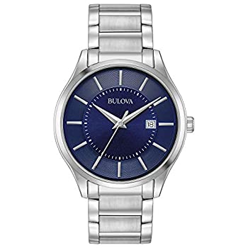 【中古】【インポート品・未当て嵌める】Bulova メンズ 古典派音楽 ステンレス鋼スチール写真 ウオッチ 青み文字盤