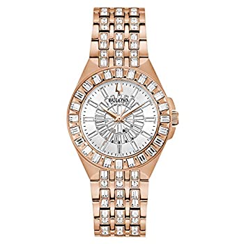 【中古】【インポート品・未当て嵌める】Bulova Phantom98L268レディースローズトーンステンレススチールブレスレットバンドシルバーダイヤルウォッチ