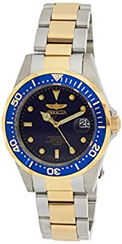 【中古】【輸入品・未使用】[インビクタ] 腕時計 Pro Diver 石英 37.5mm ケース スチール ゴールド ステンレス鋼ストラップ 青ダイヤル 8935 メンズ 正規輸入品 シルバー [｜スカイマーケットプラス