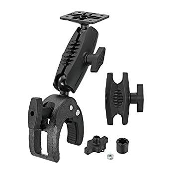 【中古】【輸入品・未使用】ARKON 頑丈なクランプマウント セキュリティノブ付き ? 4穴 AMPS対応 小売用 ブラック